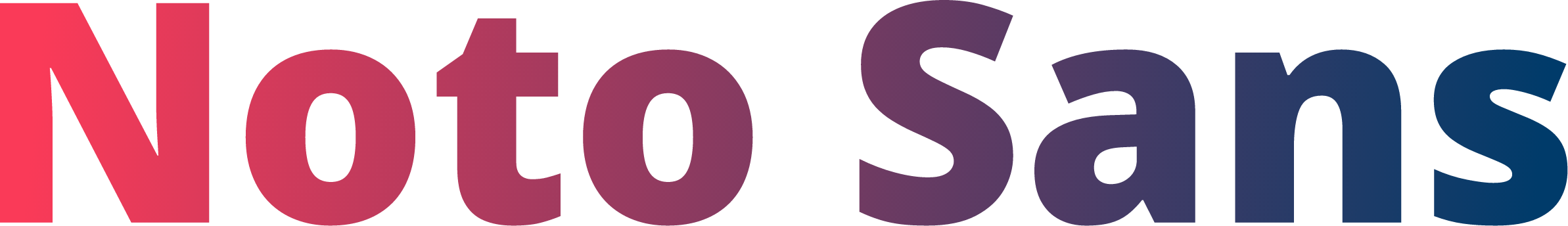 Noto Sans Gradient Text